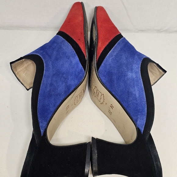 Vtg Suede Heels 6.5 - Picture 9 of 11